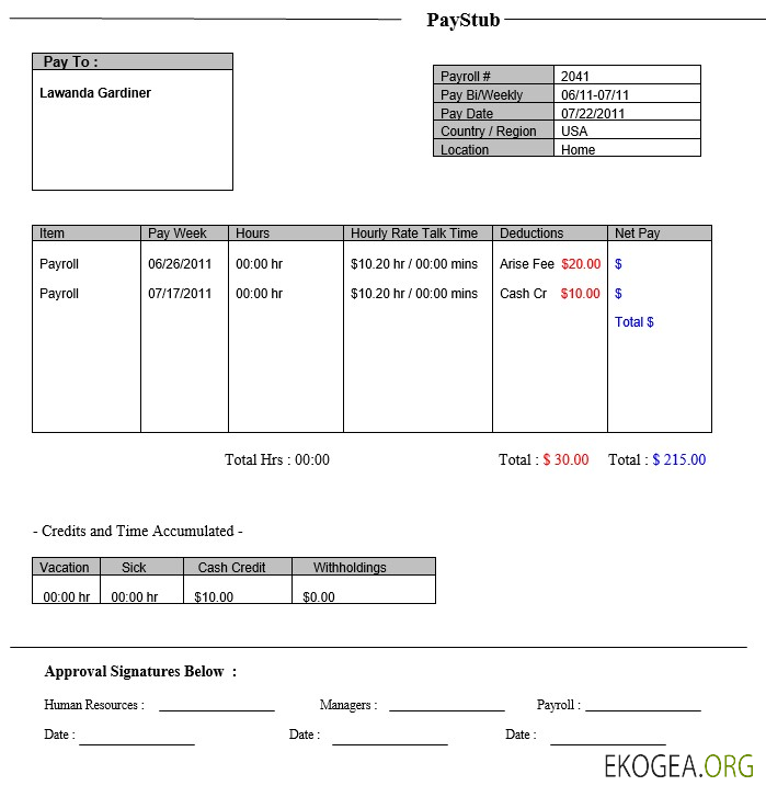 WAHPBC PayStub Lawanda Gardiner 1
